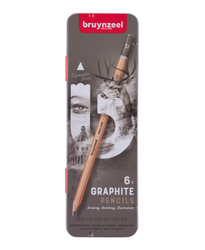 BRUYNZEEL GRAPHITE PENCILS ZESTAW 6 OŁÓWKÓW HB-8B