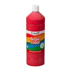 CREALL BASIC COLOR - farba plakatowa 1l - czerwona jasna