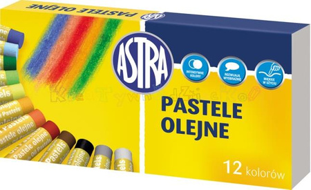 ASTRA pastele olejne 12 kolorów