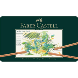 FABER-CASTELL PITT KREDKI PASTELOWE 36 KOL. METALOWY PIÓRNIK