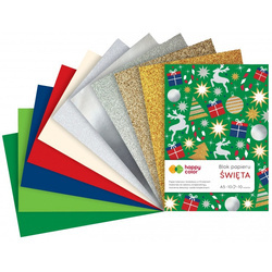 Happy Color blok efekt Xmas A5 150-230 g, 10 ark