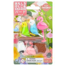 IWAKO GUMKI-PUZZLE SET BIRDS