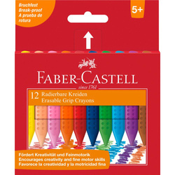 FABER CASTELL KREDKI WOSKOWE 12KOL. TRÓJKĄTNE GRIP