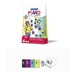 FIMO Soft zestaw 4x25 g + akcesoria KOSTKI