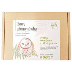 AGNA WOOL ART ZESTAW KREATYWNY DO FILCOWANIA SOWA