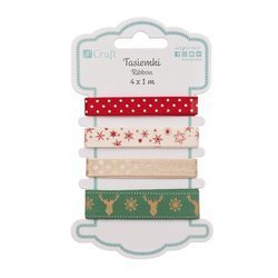 DP CRAFT TASIEMKI SET CLASSIC CHRISTMAS 4x1m