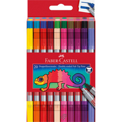 FABER CASTELL FLAMASTRY DWUSTRONNE 20 KOL. ETUI