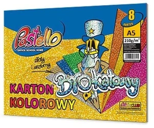 PASTELLO KARTON BROKATOWY A5 MIX 8 KOL 210G