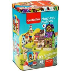 PUZZLIKA PUZZLE MAGNETYCZNE - DOMKI