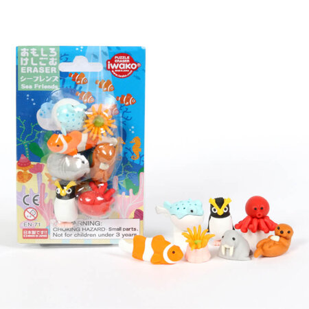 IWAKO GUMKI-PUZZLE SET SEA FRIENDS