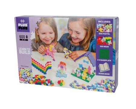 KLOCKI PLUS PLUS 600 MINI LEARN TO BUILD PASTEL