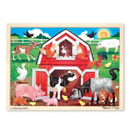 MELISSA & DOUG DREWNIANE PUZZLE FARMA 24 EL.