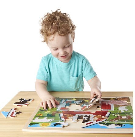 MELISSA & DOUG DREWNIANE PUZZLE FARMA 24 EL.