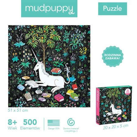 Mudpuppy Puzzle rodzinne Zaczytany jednorożec 500 elementów 8+