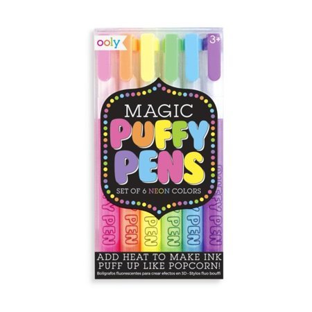 OOLY MAGIC PUFFY PENS - PUCHNĄCE FLAMASTRY 6 KOLORÓW