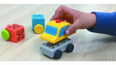 PEOPLE BLOCKS KLOCKI MAGNET. SET WORKING CARS 18 