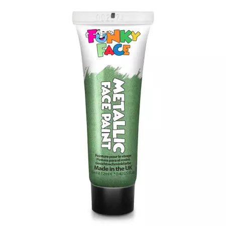 PaintGlow METALLIC FACE & BODY PAINT 12ML GREEN