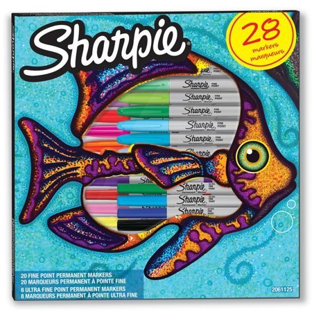 SHARPIE Markery 20 kol. Fine 8 kol. Ultra Fine RYBA