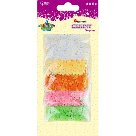 TITANUM CEKINY KWIATY PASTELOWE 10 mm 14g,