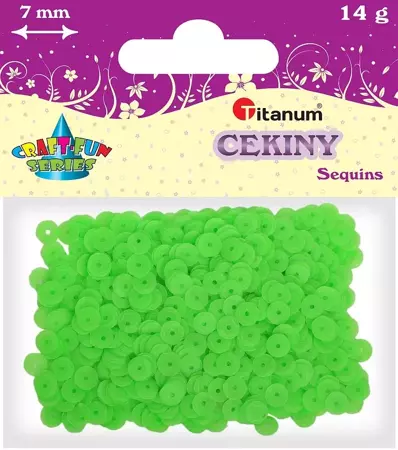 TITANUM Cekiny 7mm 10 g matowe, zielone