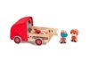 LILLIPUTIENS Drewniany wóz strażacki z rozwijanym wężem, drabiną i dzwonkiem Nosorożec Marius 2 lata+